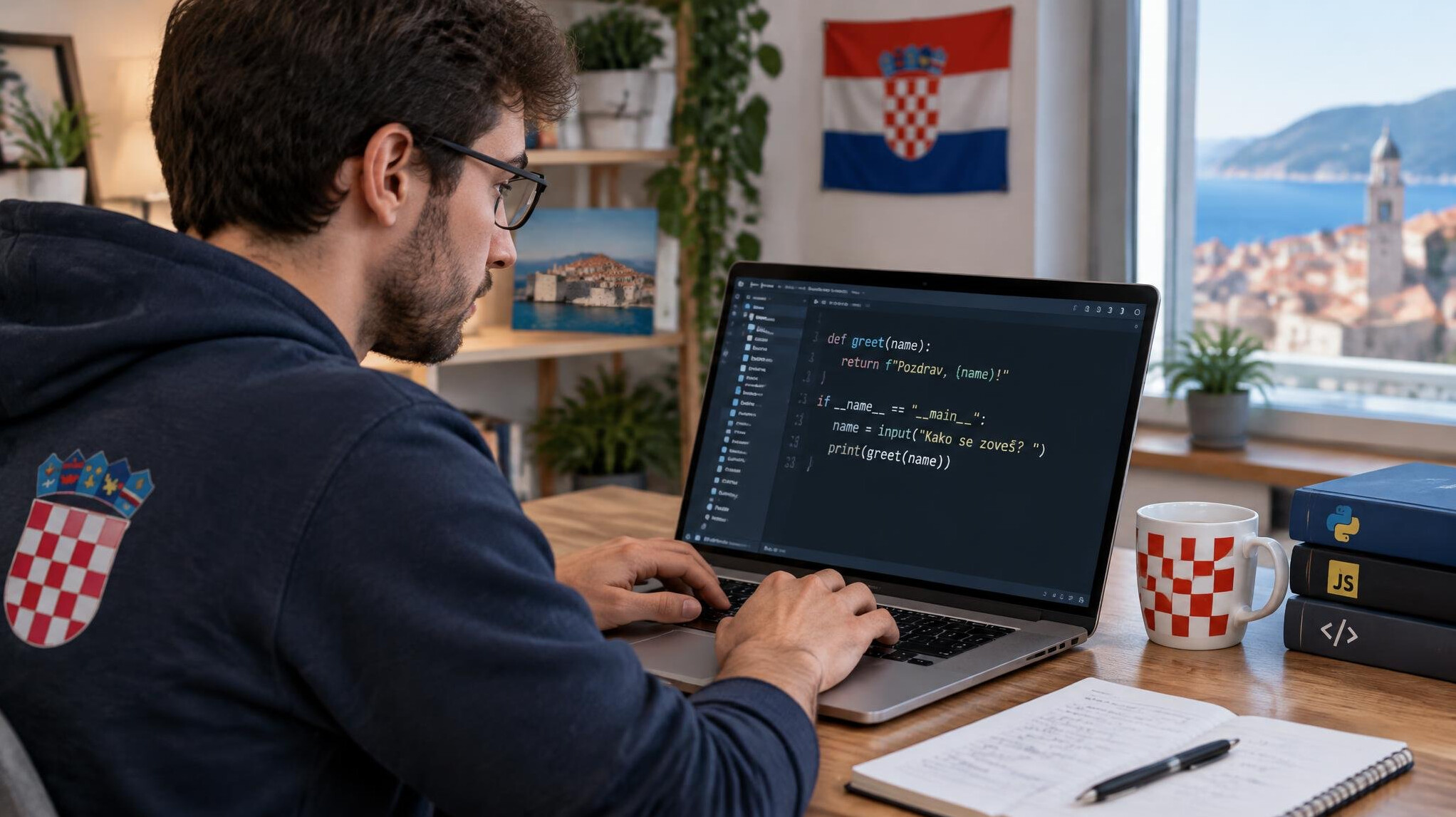 croatian programmer at computer