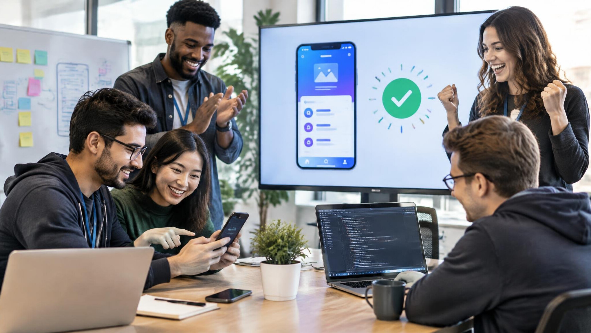 successful app launch celebration